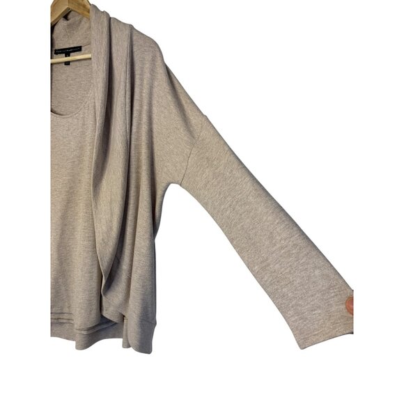 White House Black Market Womens 2 Pc Sweater Set Lot M Cardi Tank Beige RN10510 - Picture 4 of 10